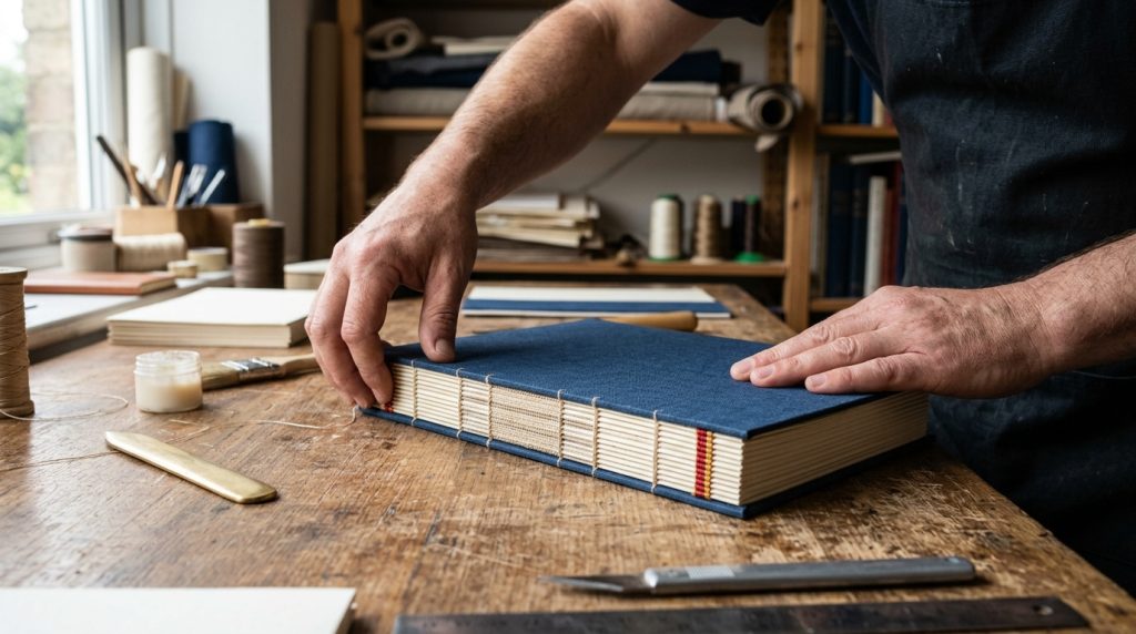 Hardcover book production showing durable binding and premium cover quality