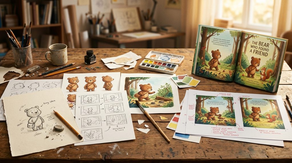 Journey from first sketch to finished picture book