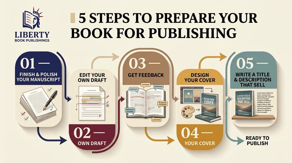 5 steps to prepare your book for publishing from manuscript editing to title and description